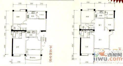 广源小区3室1厅1卫90㎡户型图