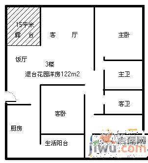 广源小区3室1厅1卫90㎡户型图