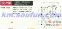 时代风华一期3室2厅2卫106㎡户型图