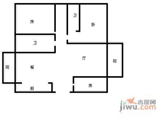 时代风华一期8室2厅3卫277㎡户型图