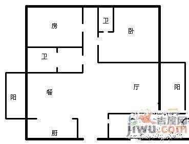 时代风华一期8室2厅3卫277㎡户型图