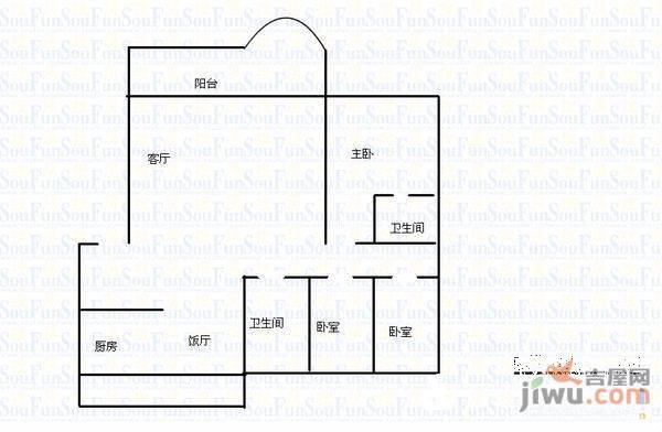 时代风华一期8室2厅3卫277㎡户型图