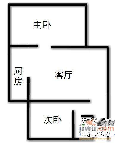 北京路居民区2室1厅1卫户型图