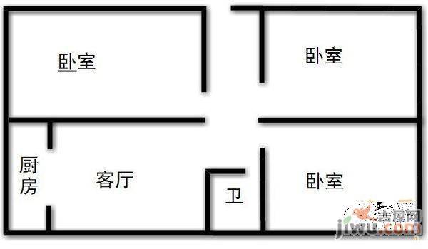 土产公司3室1厅1卫户型图