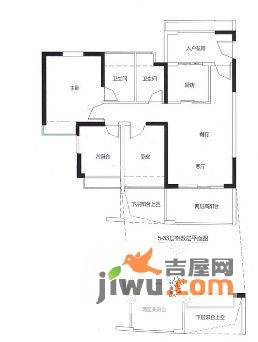 国际康城3室2厅2卫户型图