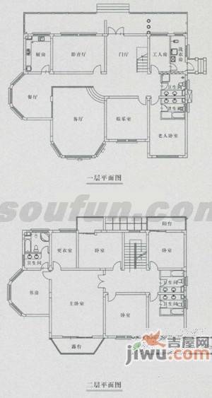 岭东紫郡9室3厅3卫497.9㎡户型图