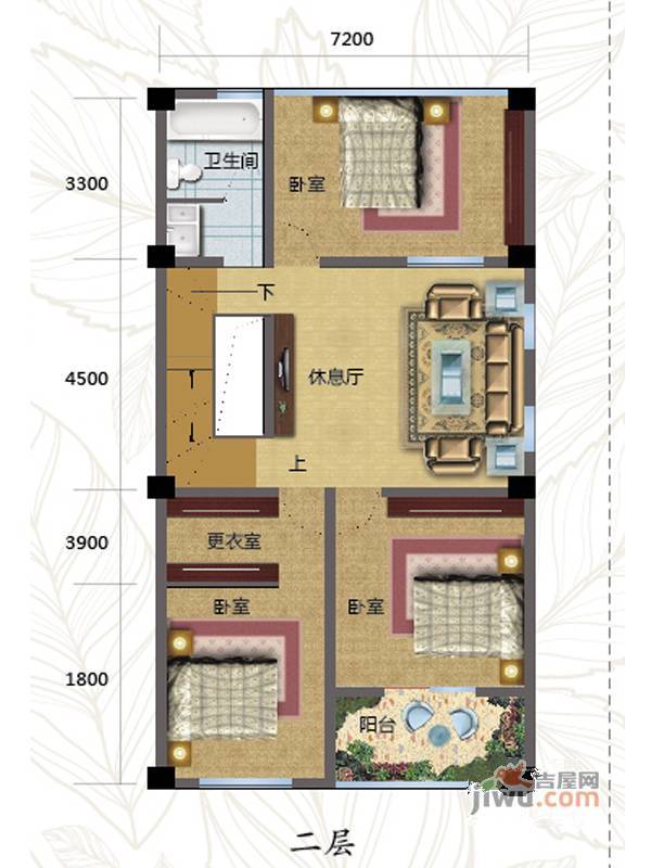 果林湖畔5室3厅3卫341.2㎡户型图