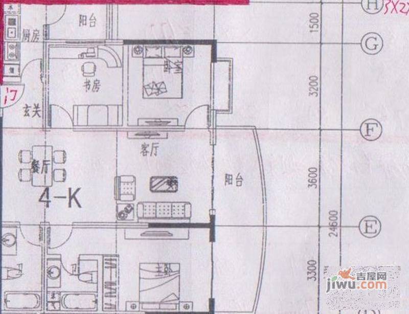 兆丰六千城1室1厅1卫户型图