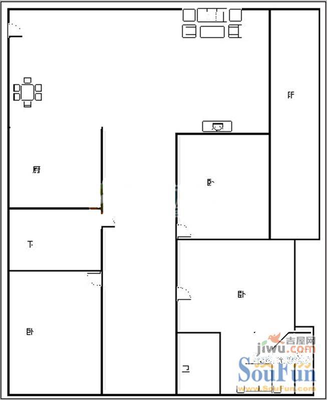 星雅俊园3室2厅2卫116㎡户型图