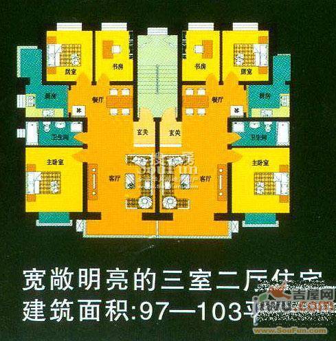 马塞公寓1室1厅1卫30㎡户型图