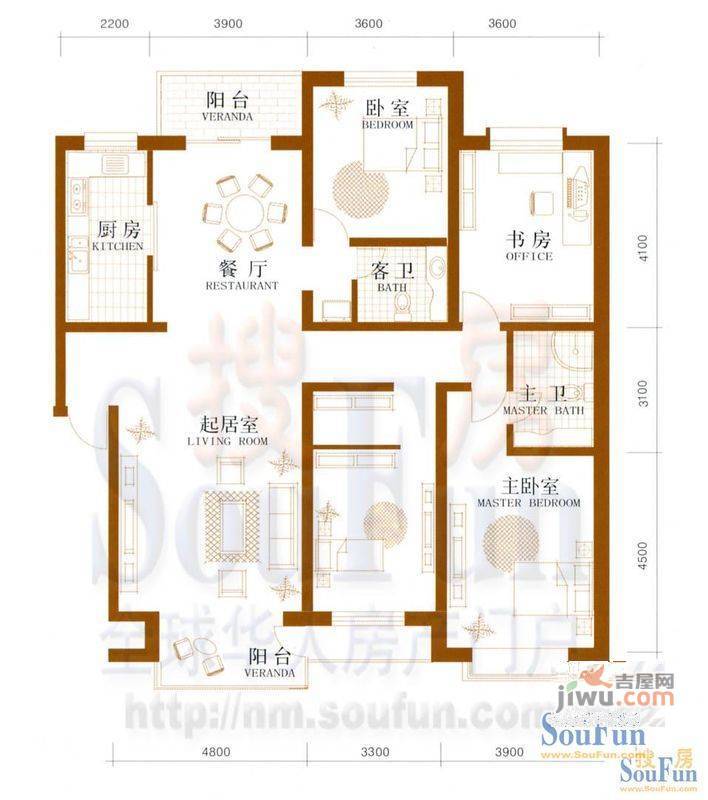 二三小区1室1厅1卫户型图