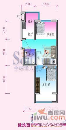 兴顺花园2室2厅1卫85.8㎡户型图