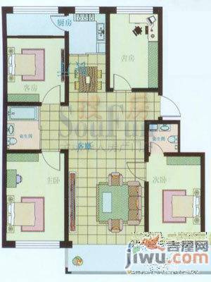 金达莱家园2室2厅1卫70㎡户型图