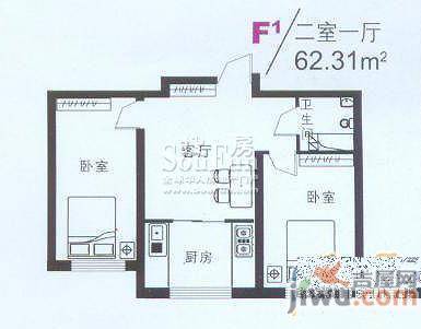 风华新苑3室2厅1卫133㎡户型图