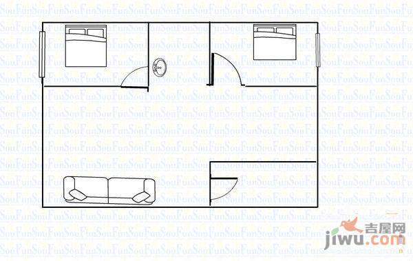 晨宇小区2室1厅1卫户型图