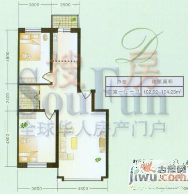 卫星嘉园3室1厅2卫135.5㎡户型图