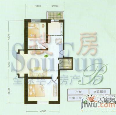 卫星嘉园3室1厅2卫135.5㎡户型图