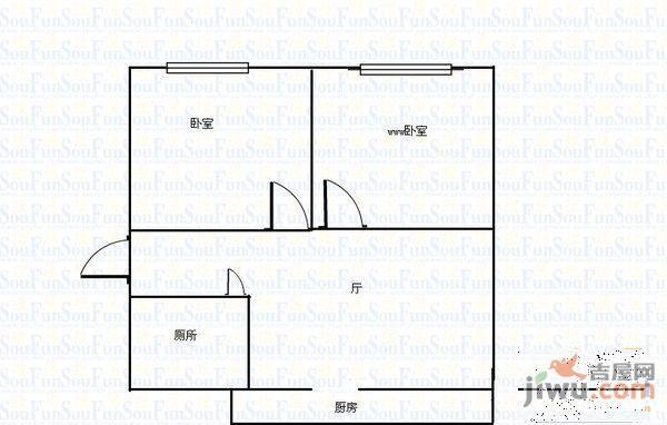 中环12区1室1厅1卫户型图