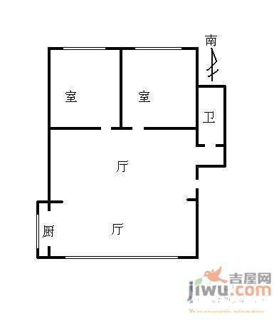 五环高尔夫家园1室1厅1卫户型图