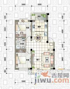 天成领寓1室1厅1卫50.8㎡户型图