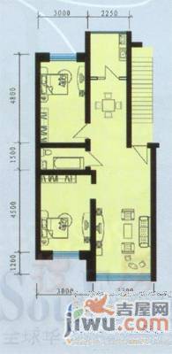 雁鸣湖山庄1室1厅1卫56㎡户型图