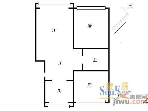 武夷嘉园2室2厅2卫129.3㎡户型图