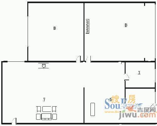 新梓林小区3室2厅1卫户型图