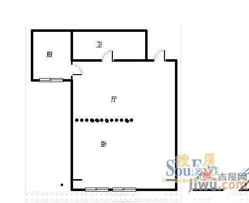 长江花园2室1厅1卫78㎡户型图