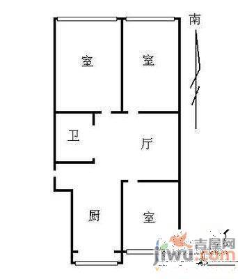 东方嘉园1室1厅1卫户型图