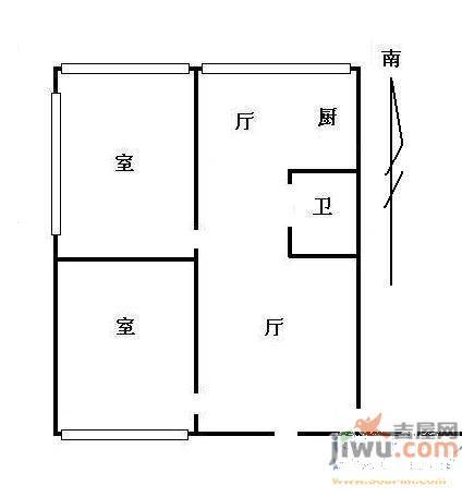 东方嘉园1室1厅1卫户型图