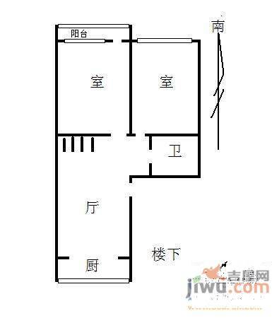 东方嘉园1室1厅1卫户型图