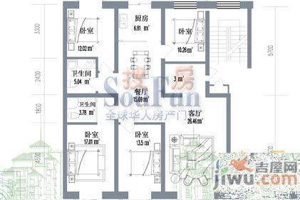 水宜家苑3室2厅2卫157.1㎡户型图