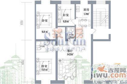 水宜家苑3室2厅2卫157.1㎡户型图