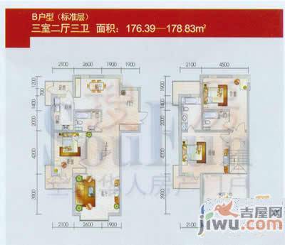 富苑华城1室1厅1卫27.8㎡户型图