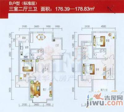 富苑华城1室1厅1卫27.8㎡户型图