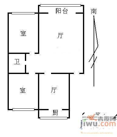 乐园小区3室2厅1卫户型图