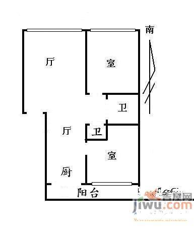 乐园小区3室2厅1卫户型图