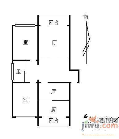 乐园小区3室2厅1卫户型图