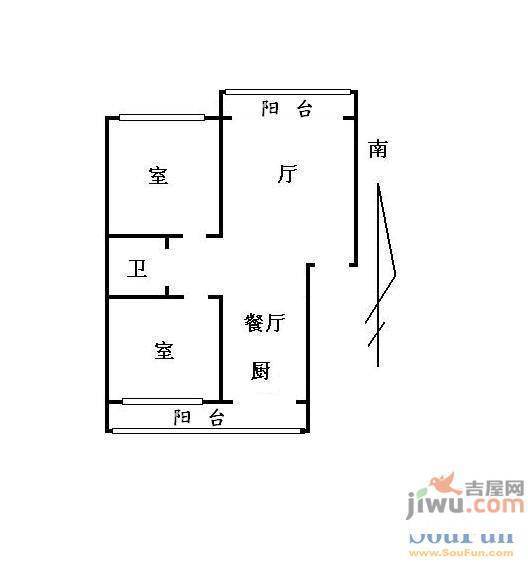 乐园小区3室2厅1卫户型图