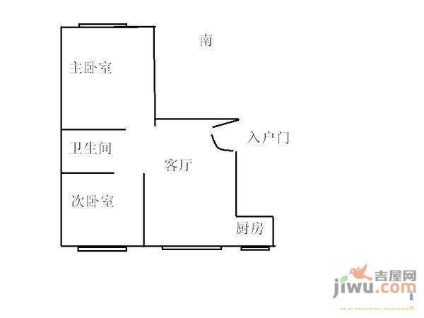 力旺康景（一期）1室1厅0卫47㎡户型图