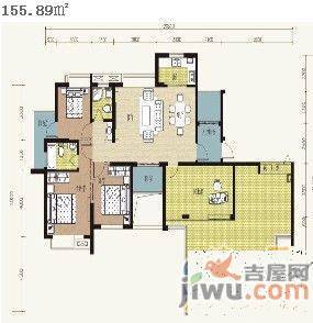 长影阳光景都3室2厅1卫108㎡户型图