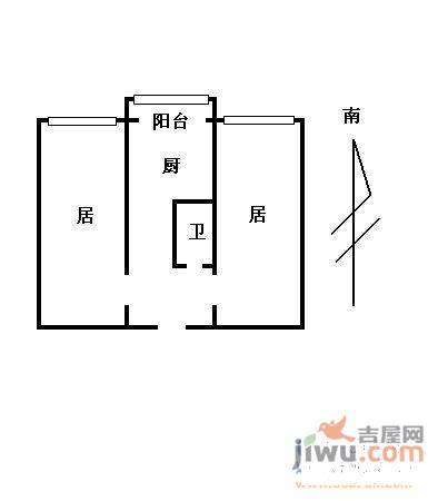 五五一四小区2室1厅1卫户型图