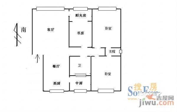 欧亚之星3室2厅2卫户型图