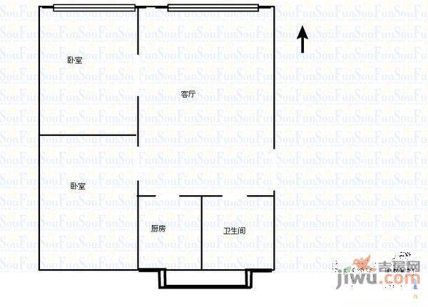 警苑小区2室1厅1卫户型图