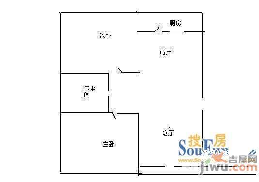 汇成家园2室1厅1卫户型图