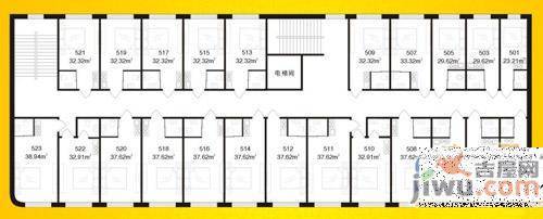 江河公馆2室1厅1卫户型图