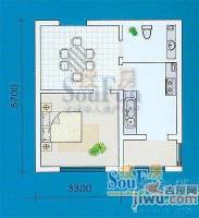 工行小区1室1厅1卫户型图