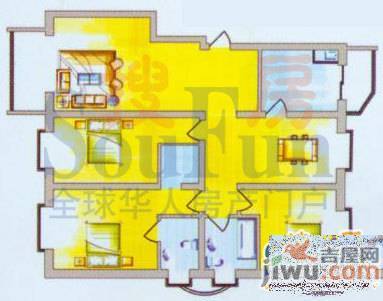 水宜家苑3室2厅1卫155.5㎡户型图