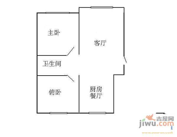 春铁金郡湾3室1厅1卫户型图