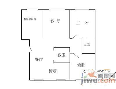 春铁金郡湾3室1厅1卫户型图